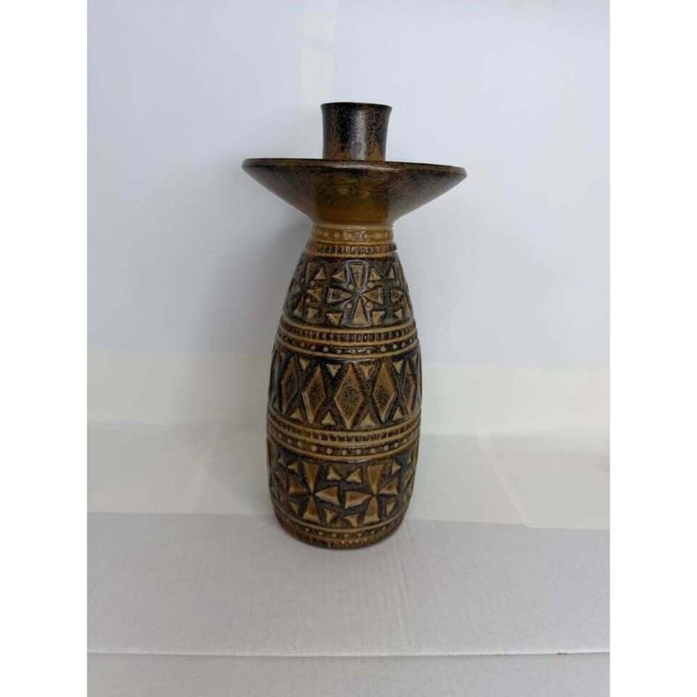 Vintage Mid-Century Modern Japanese Ceramic Candlestick Holder